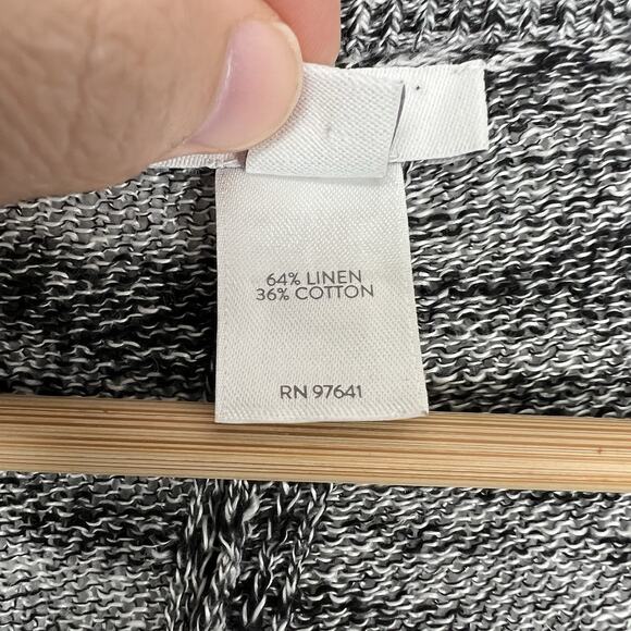 J. Jill Pure Jill Size XS Pet. Cap Sleeve Linen Blend Sweater Gray Lagenlook - Picture 3 of 6